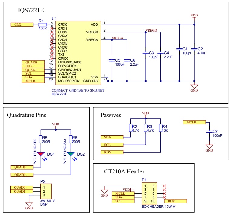 Schematic - Azoteq IQS7221EEV02-S Evaluation Kit
